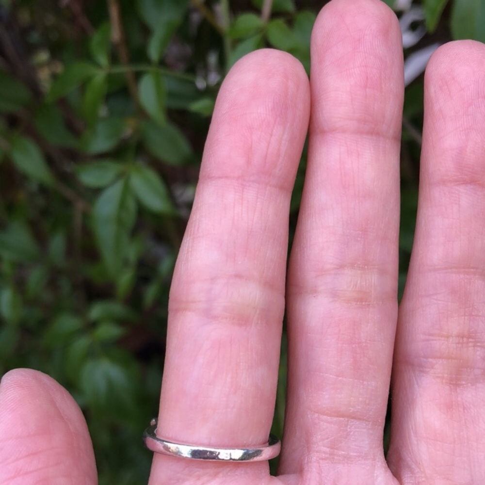 Iridescent White Opal Boho Ring - Picture 6 of 7